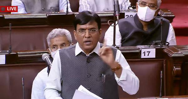 Mansukh Mandaviya addressing in the parliament