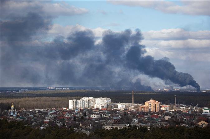 Condition of Kyiv after attack by Russia. Reuters