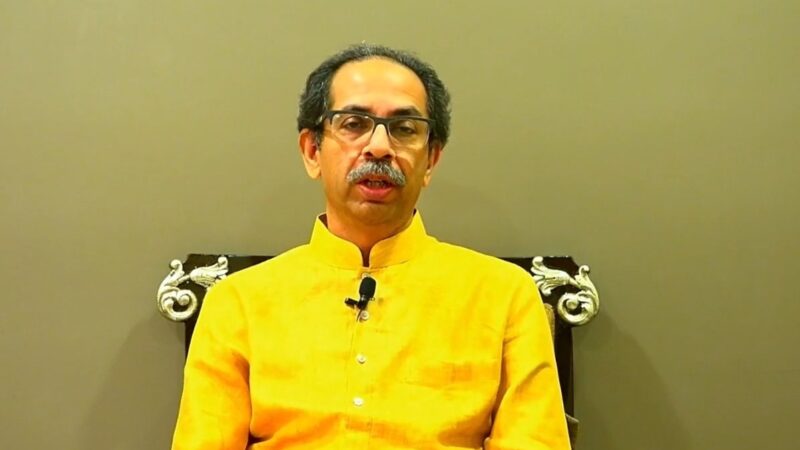 Uddhav Thackeray during his Facebook Live session on Thursday evening. Video Grab